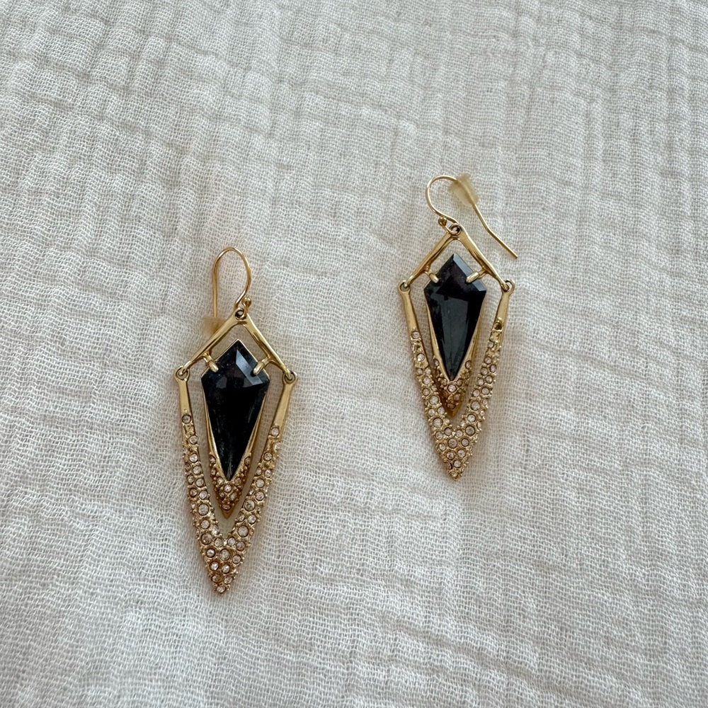 Alexis Bittar Gold and Black Earrings